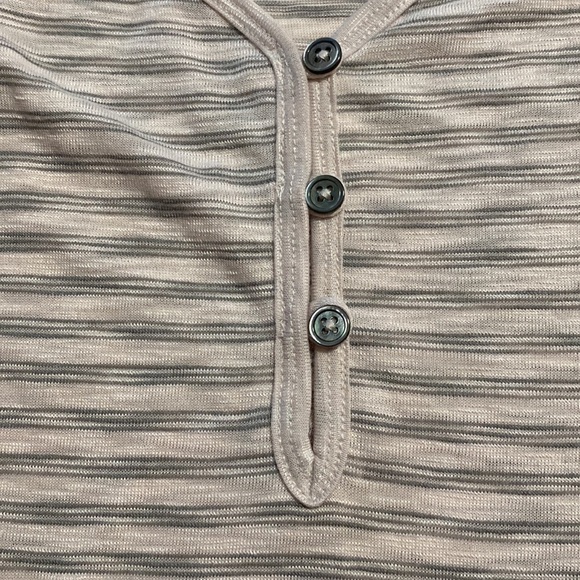 Denver Hayes stripped t shirt top pastel pink Sz M - Picture 6 of 11